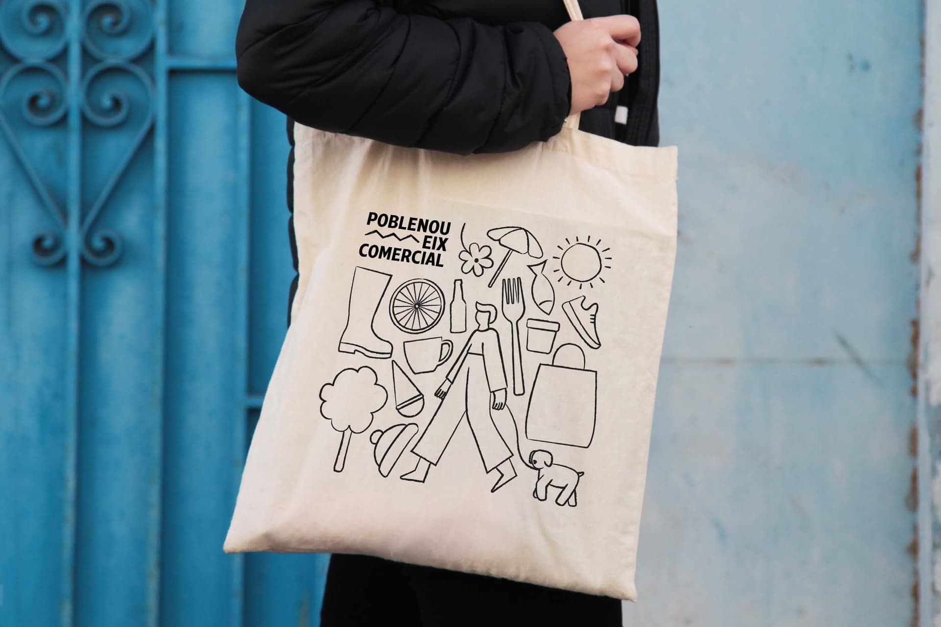 Bolso logo Eix Comercial del Poblenou